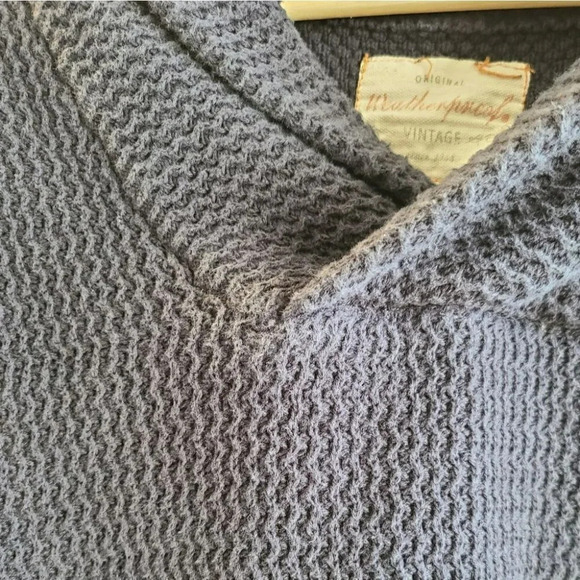 Weatherproof,  Vintage Blue Cotton Sweater - Picture 3 of 8